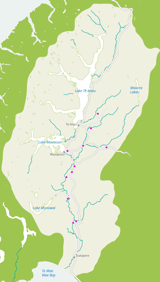 Waiau Trust access projects map